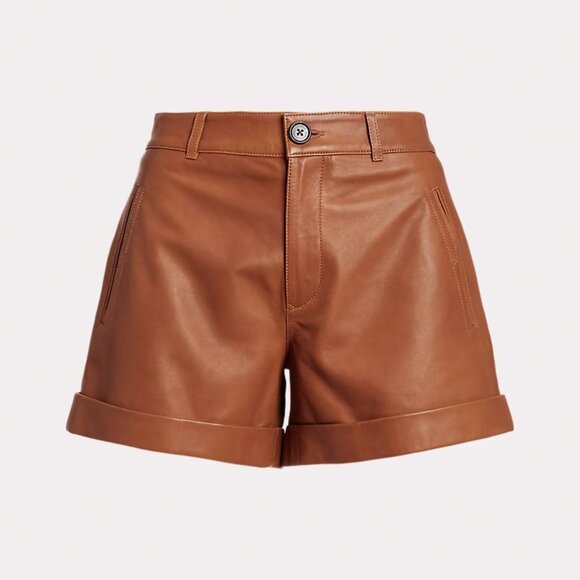 Lauren Ralph Lauren Lambskin Shorts Size 18 NEW NWT